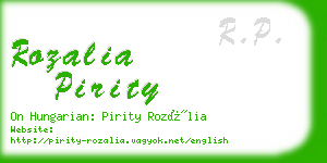 rozalia pirity business card